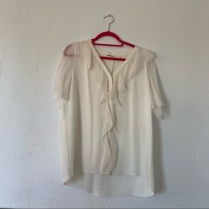 Elie Tahari white blouse